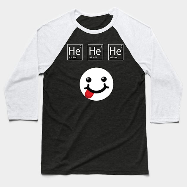 Atomic Symbol of Helium, He Baseball T-Shirt by JevLavigne